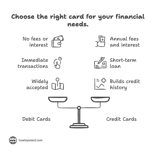 Polish debit and credit cards comparison